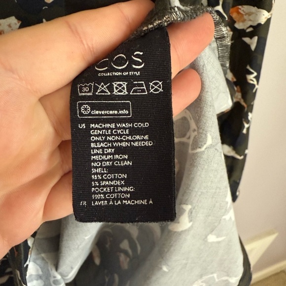 COS Abstract Patterned Cotton Shift Dress - Picture 5 of 7